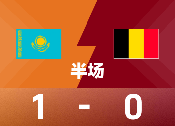 World European Preliminary Halftime: Satepev scored, Kazakhstan temporarily 1-0 Belgium
